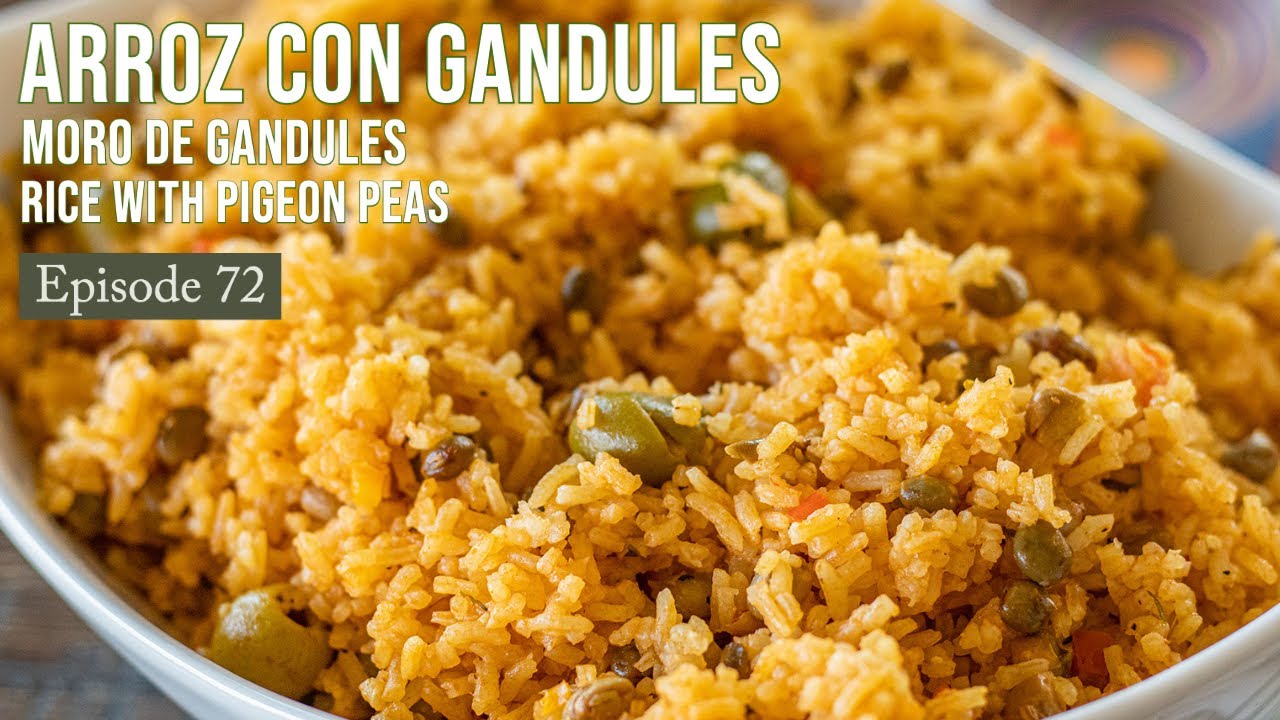 Arroz con Gandules, Moro de Gandules, Rice with Pigeon Peas