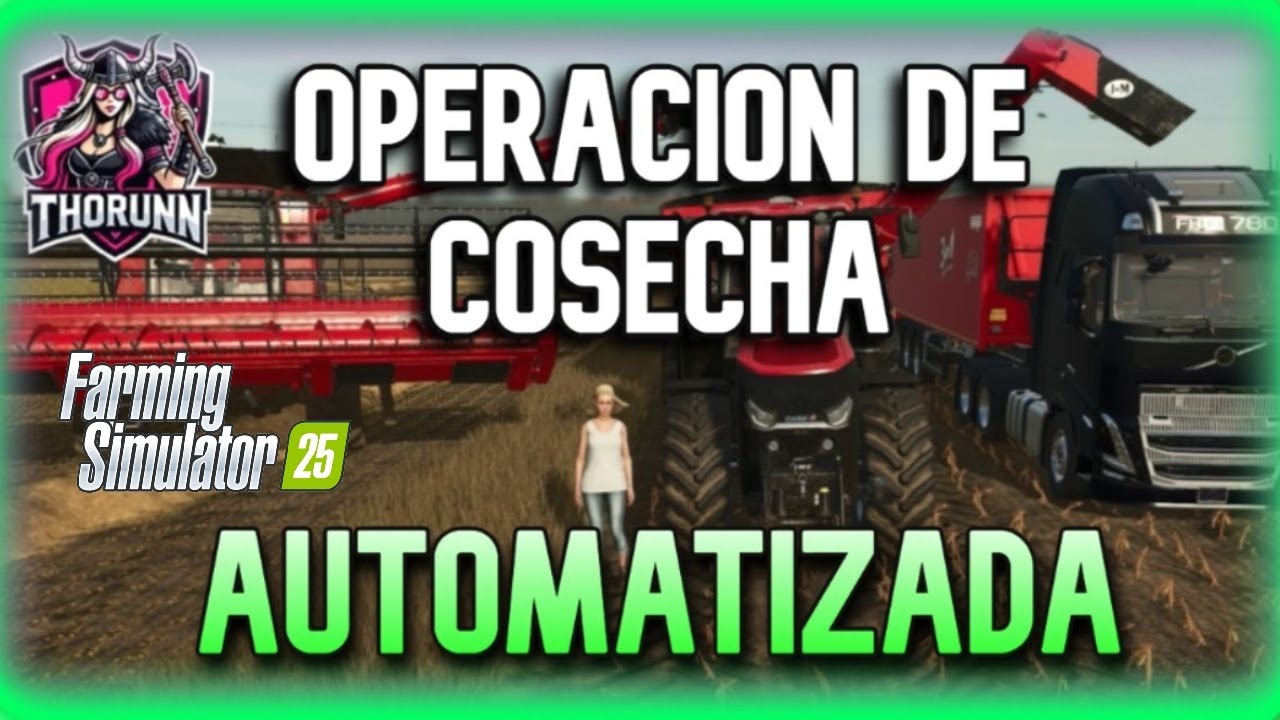 Automatiza Tu Cosecha 🚜 Operación Completa con AutoDrive y Courseplay en FS25