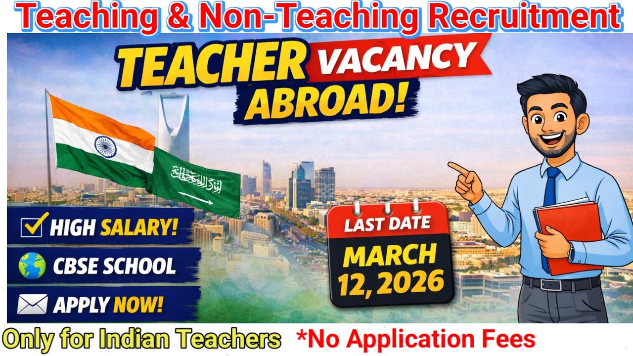 Teacher Vacancy Abroad 2026 | International Indian School #teachervacancy2026  #teacherjob2026 