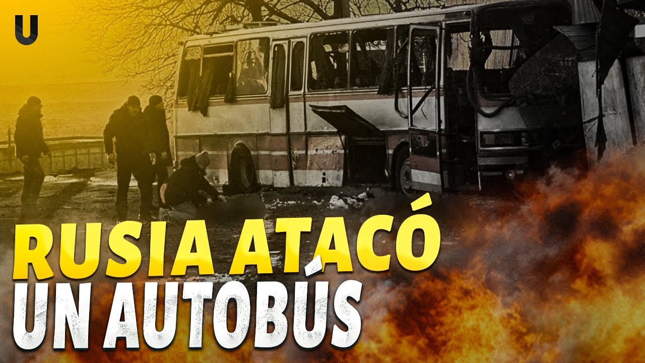 ¡12 MUERTOS en Ucrania! Rusia BOMBARDEÓ un bus civil con mineros. FOTOS impactantes