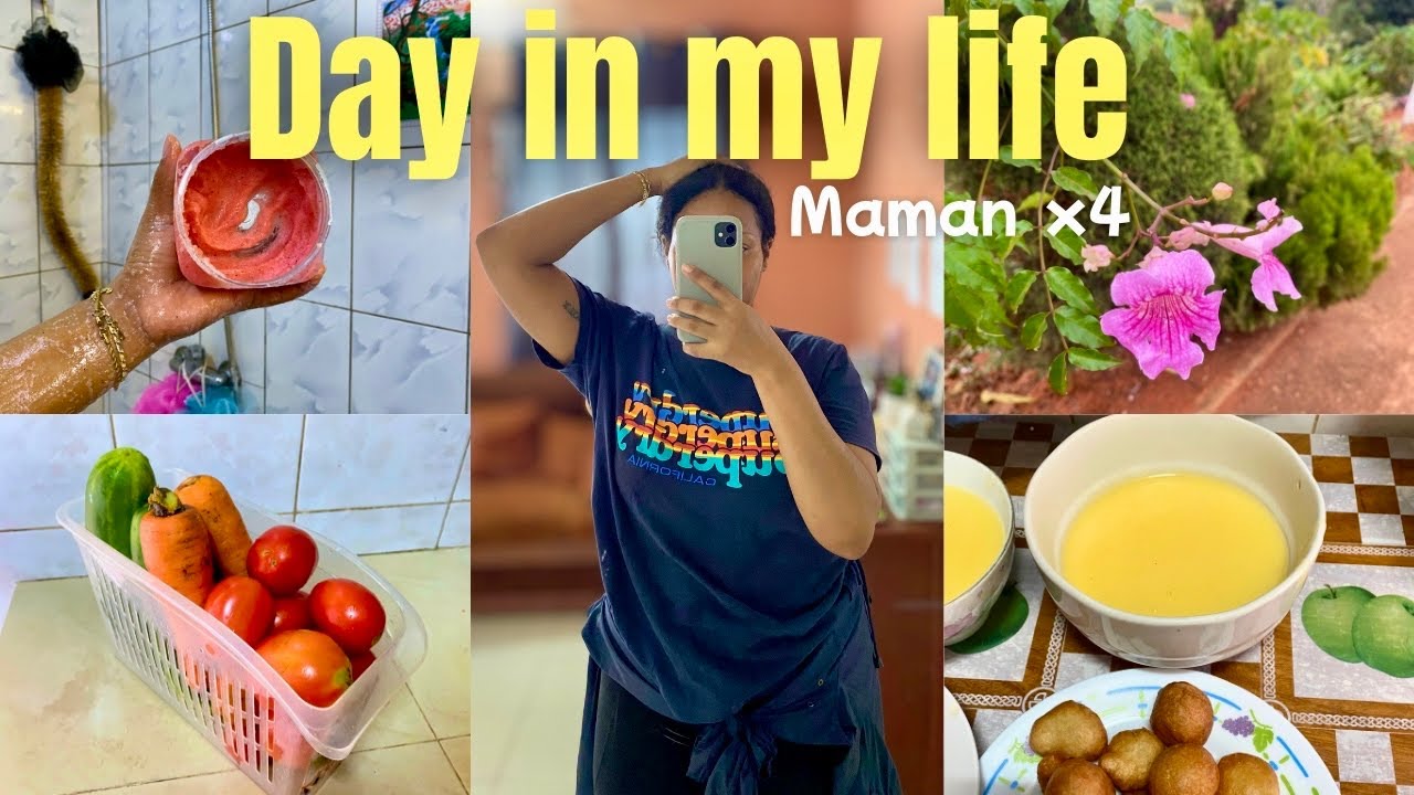 Day in My Life 🌸   | Vlog d’une maman de 4 enfants 👩‍👧‍👦 | Vie au Cameroun: Cuisine, Sport & Courses