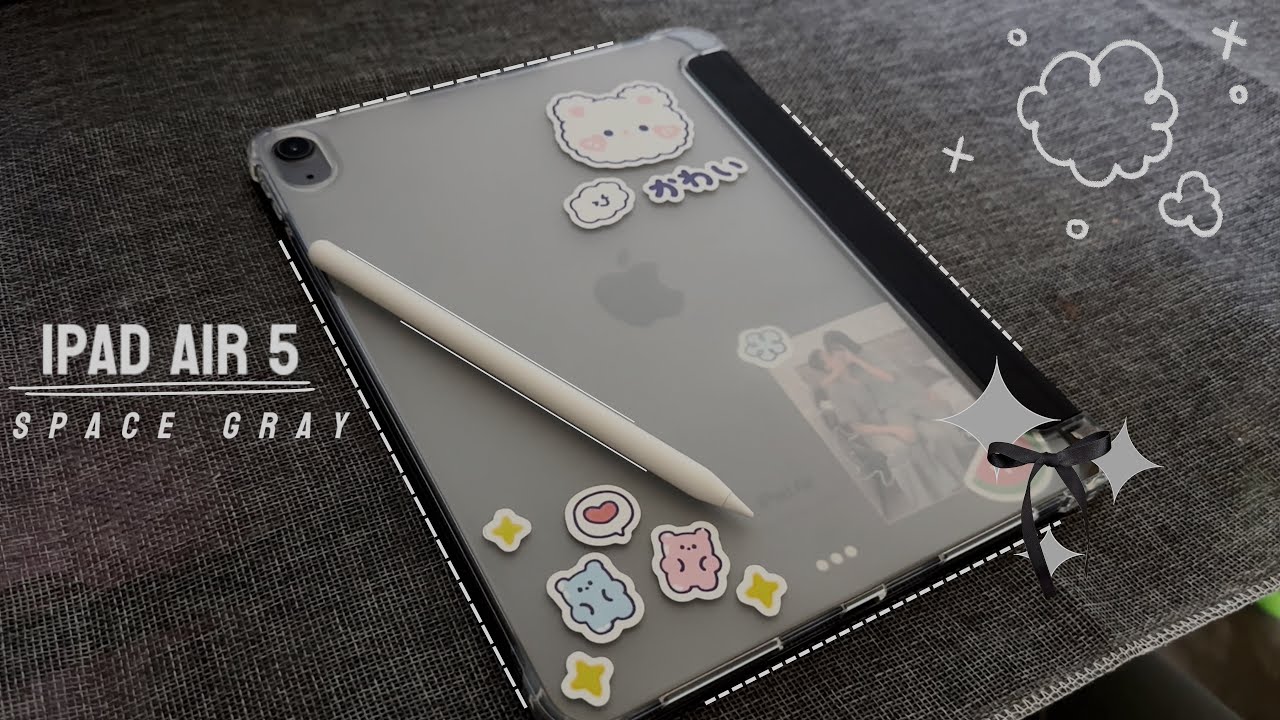  Ipad Air 5 unboxing 🩶|| space grey + accessories