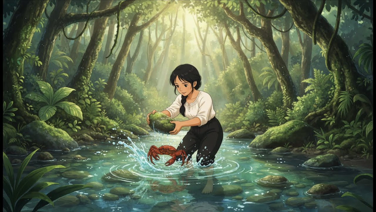 It Started by the River… and Ended Like This 🍃 | A Ghibli-Style Family Cooking Story