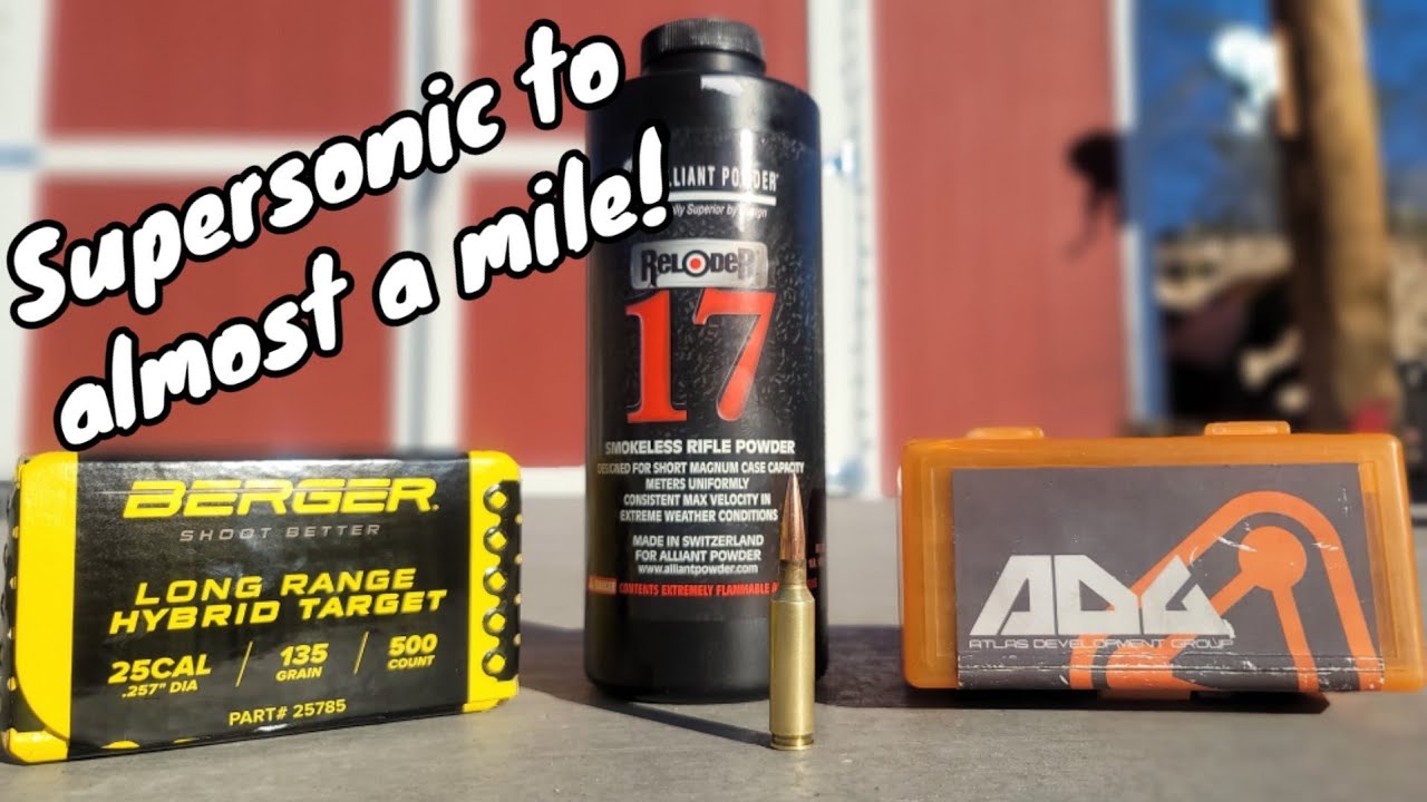 25 Creedmoor + 135gr Berger | Тест Reloader 17 — сверхзвуковой на дистанции более 1600 ярдов!
