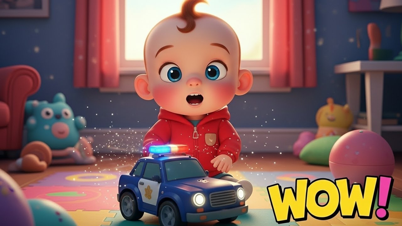 Fun Baby Song with Police Car & Toys | Nabro Tunes Nursery Rhymes  Songs + Fun Songs for Kids