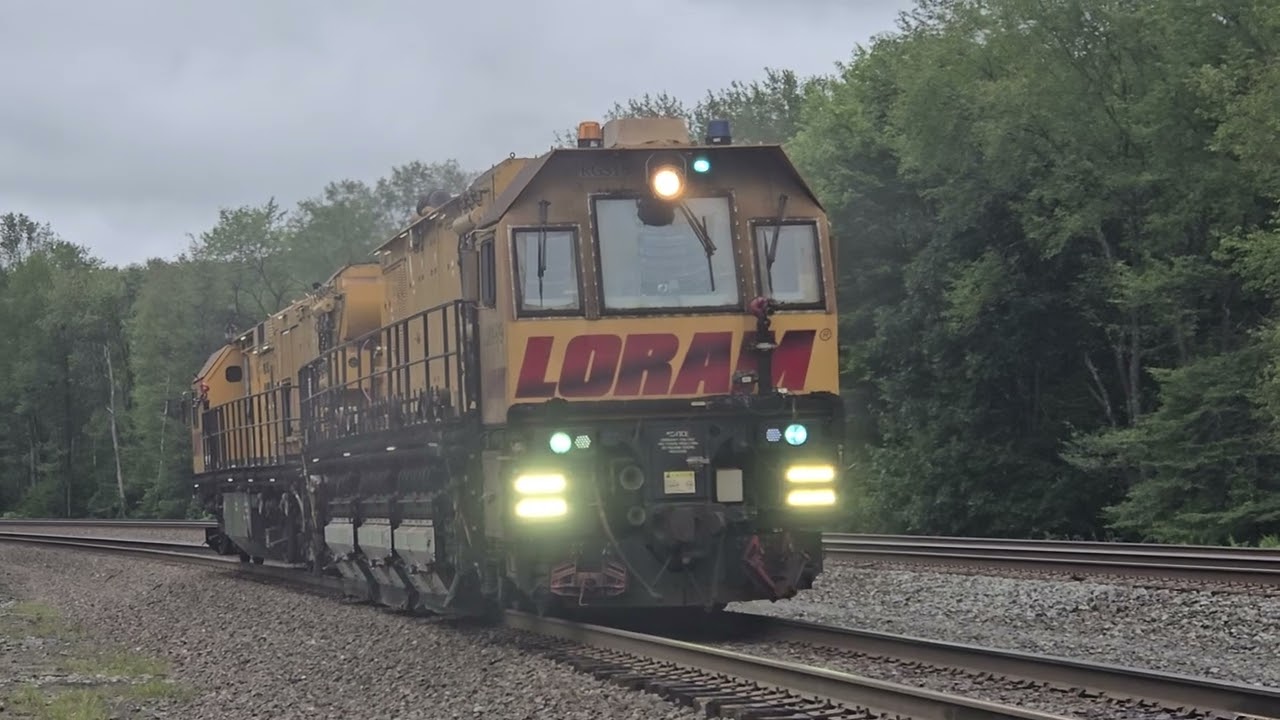 Another Loram grinding the rail crossing