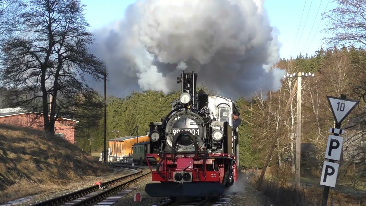 99 715 und 99 1590 im Pressnitztalbahn Dezember 2025