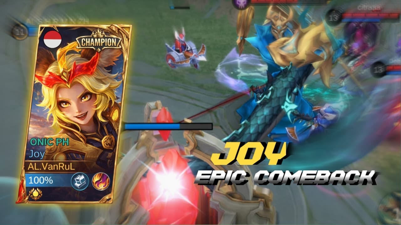 Joy Epic Comeback Carry Team 20 Kill! - Mobile Legends
