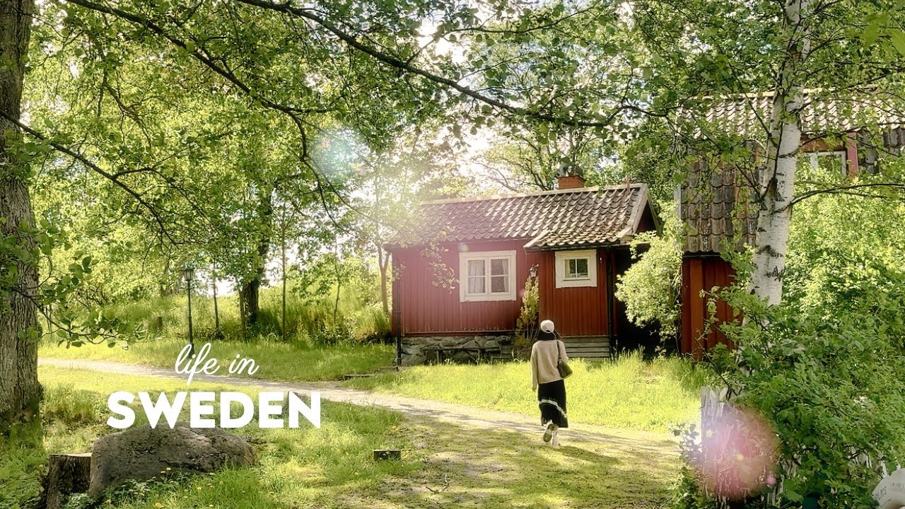 Slow Living in Sweden 🌿 Calm Weekend in the Swedish Summer | Lakeside Vintage Cafe, Home Fika