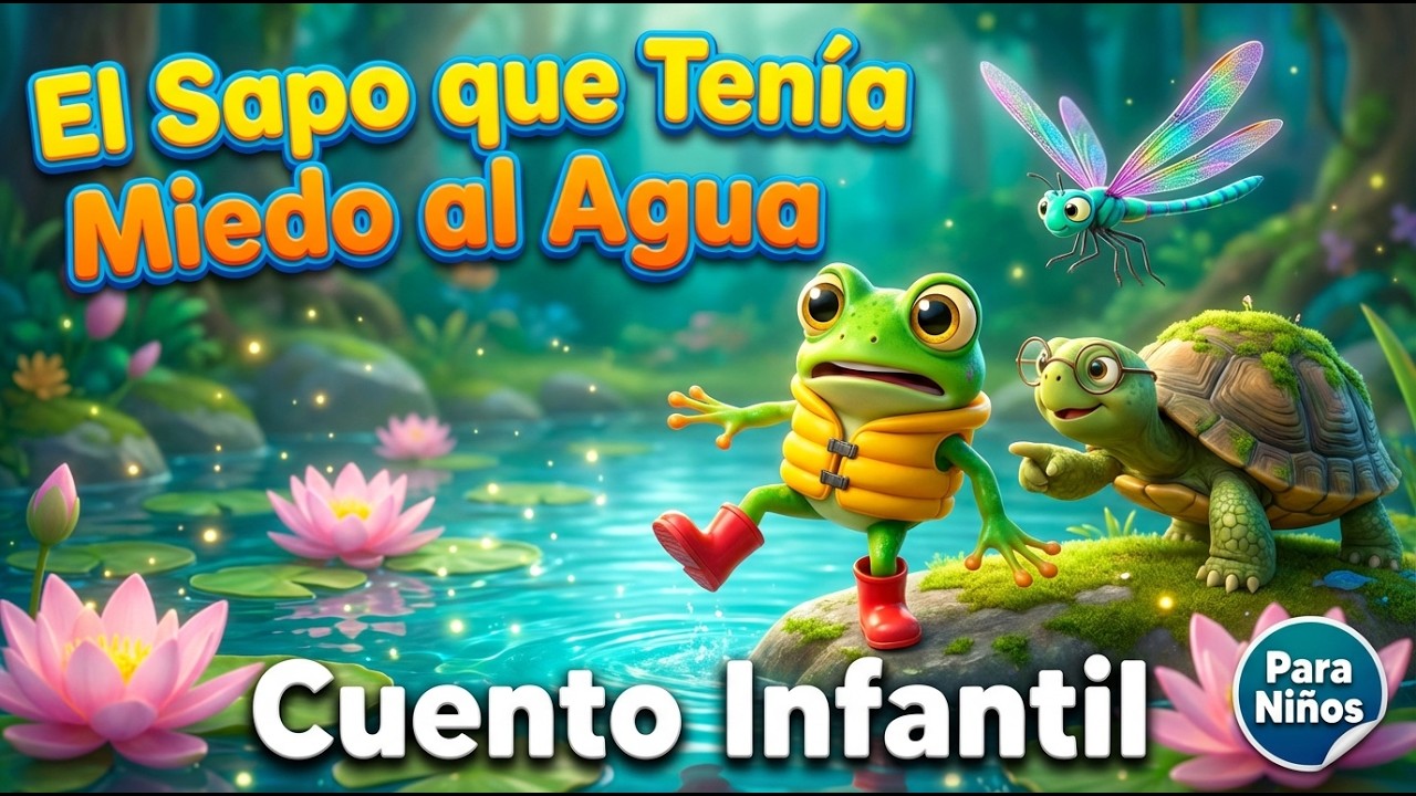 El Sapo que Tenía Miedo al Agua 🐸🌧️ | Cuento Infantil con Valores