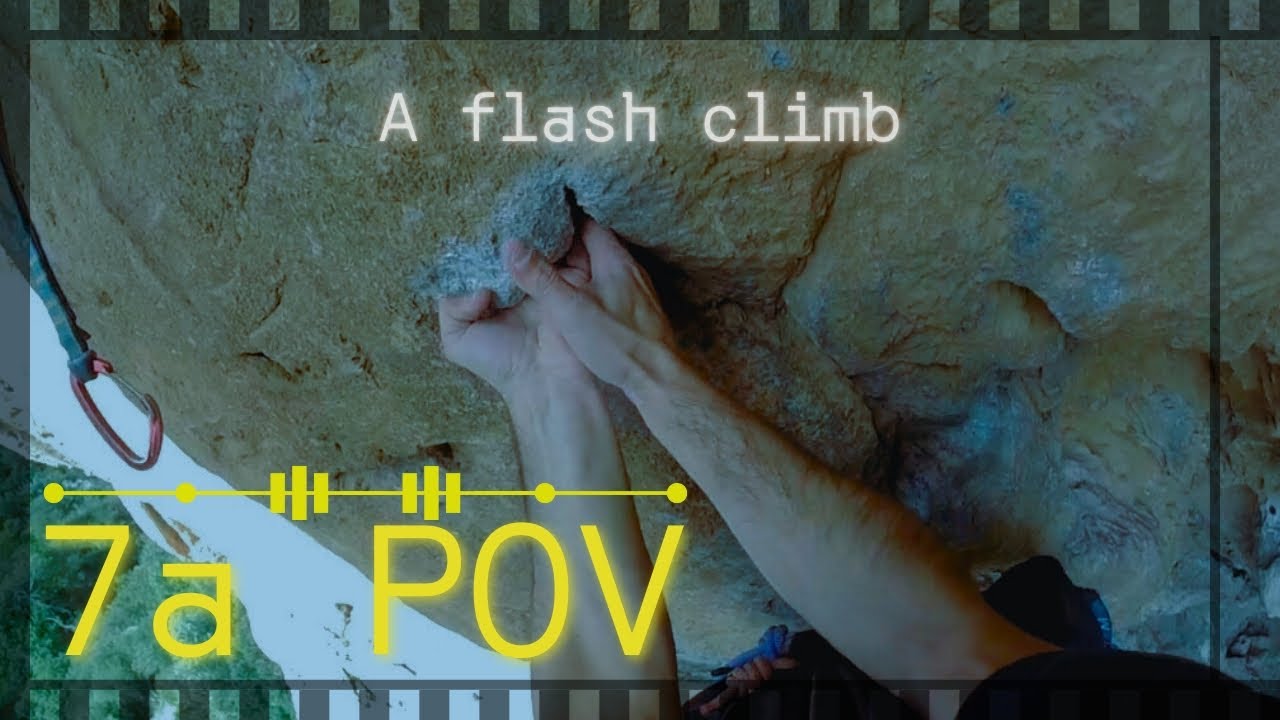 POV Escalada 7a · A Flash climb⚡ · Casares  | Retrowave climb
