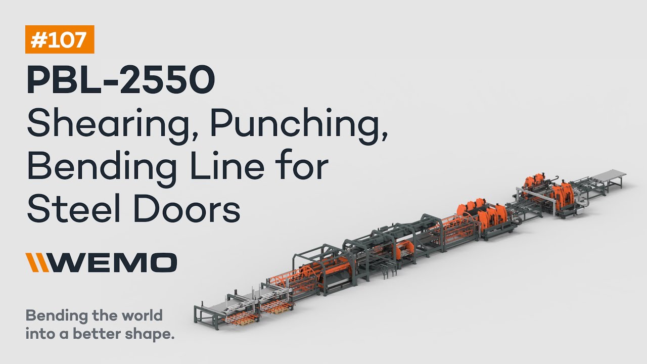 #107 Automated Shearing, Punching and Bending Machine Video for Steel Doors | WEMOMACHINES