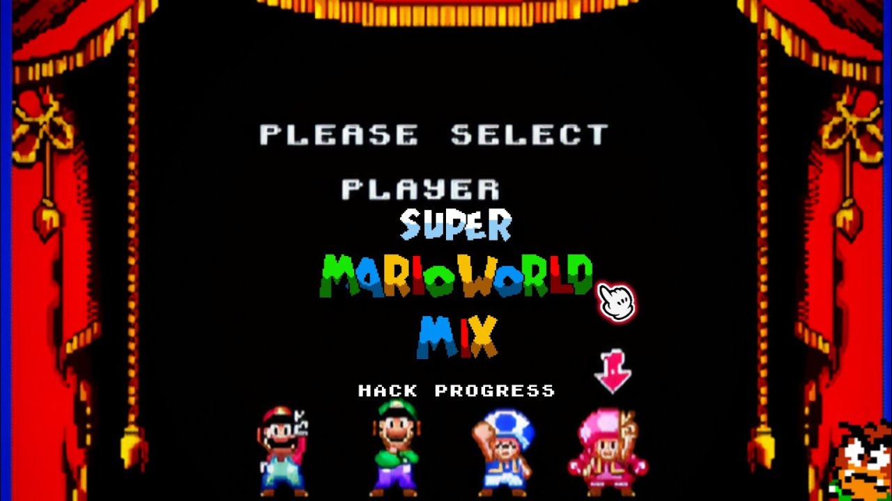 SMB2-style character selection Super Mario World Mix Showcase Gameplay Demo 🌟