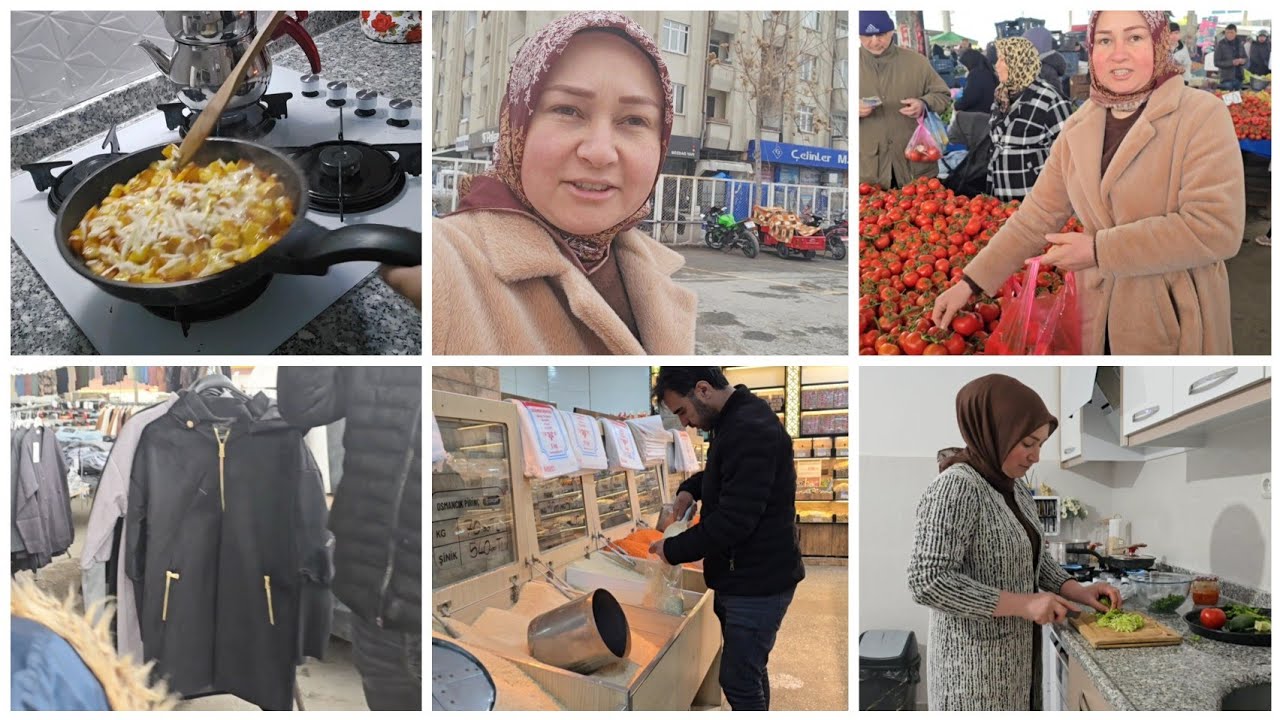 SONERLE YEMEK HAZIRLIĞI ✅️UNUTTUM ÇOK ZORLANDIM🥺SAHURA KAŞARLI PATATES✅️CUMARTESİ PAZARINI GEZDİK