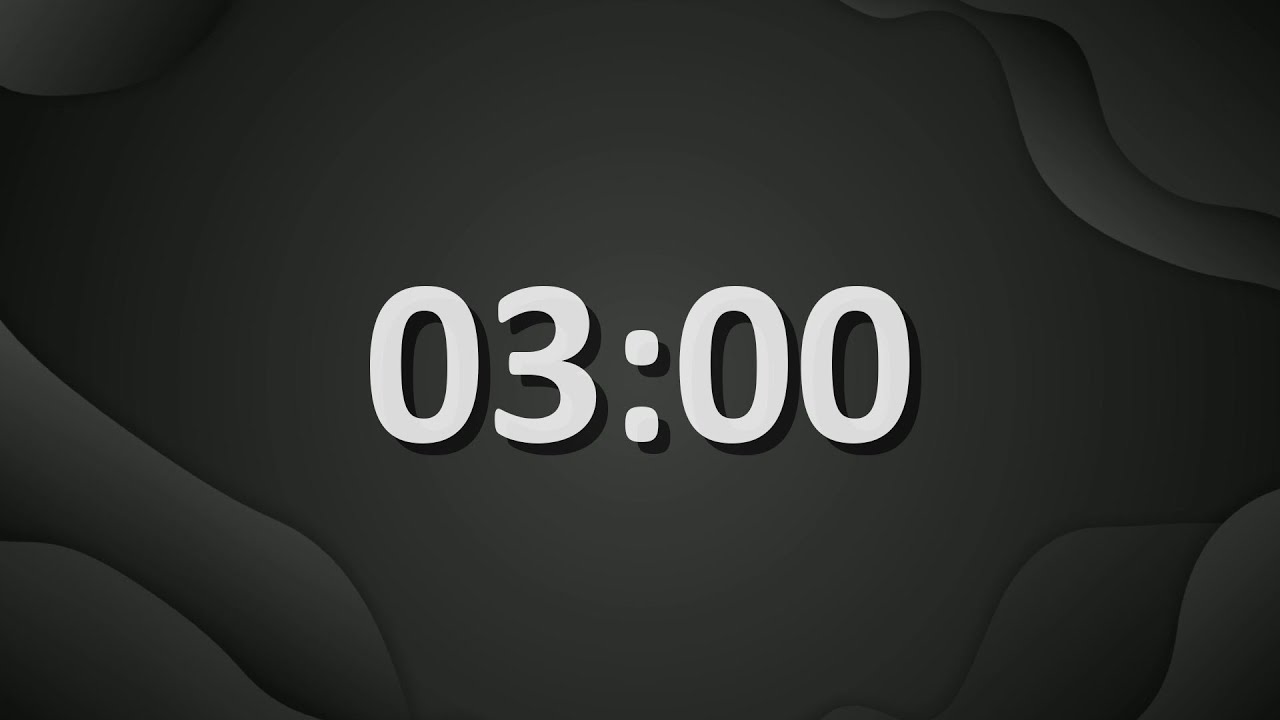 3 Minute (180 Seconds) Countdown Timer