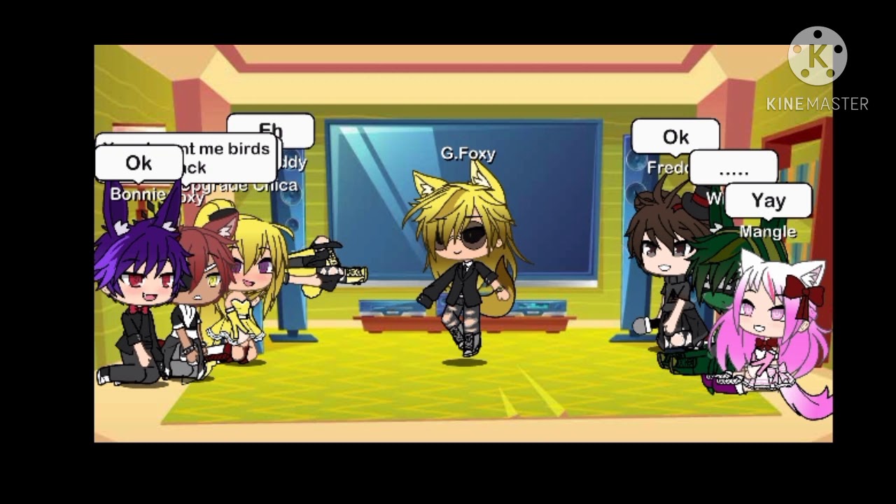 Gacha life Fnaf reaction to friendly foxy-FoxxyGolld// OLD OLD VERY OLD.