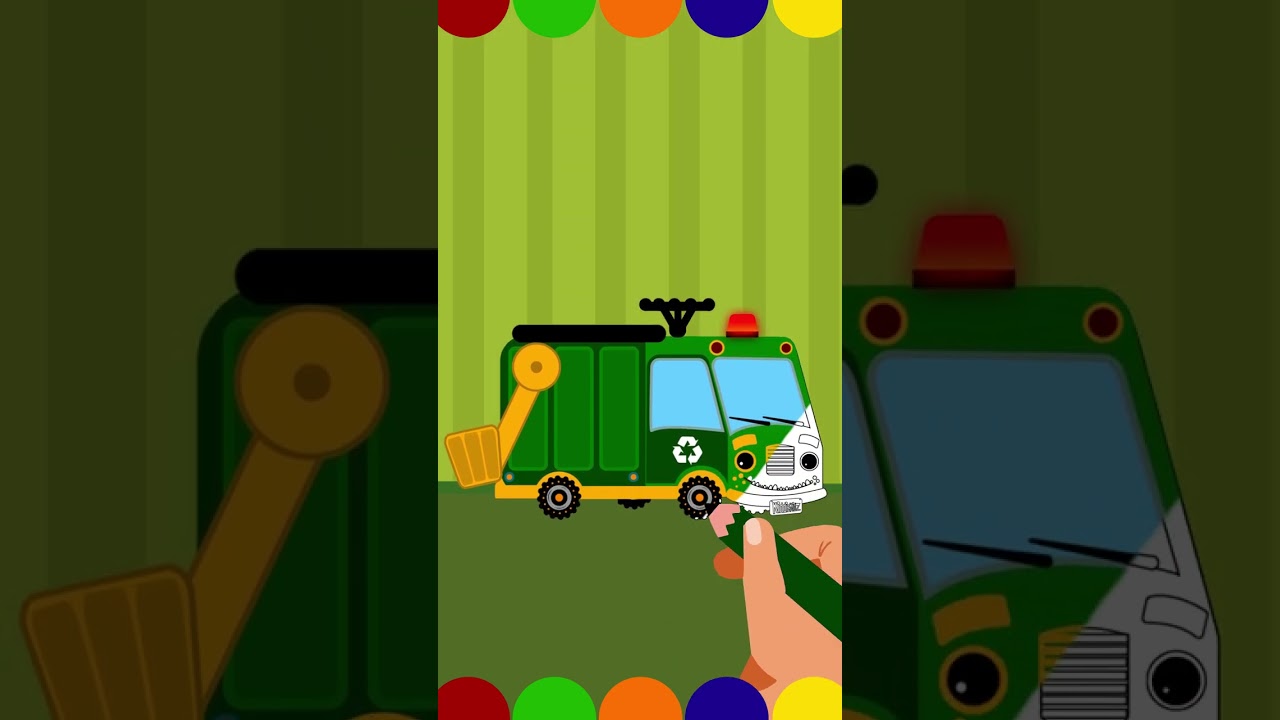 Garbage Truck Color Song! #ColoringGarbageTruck #coloringforkids