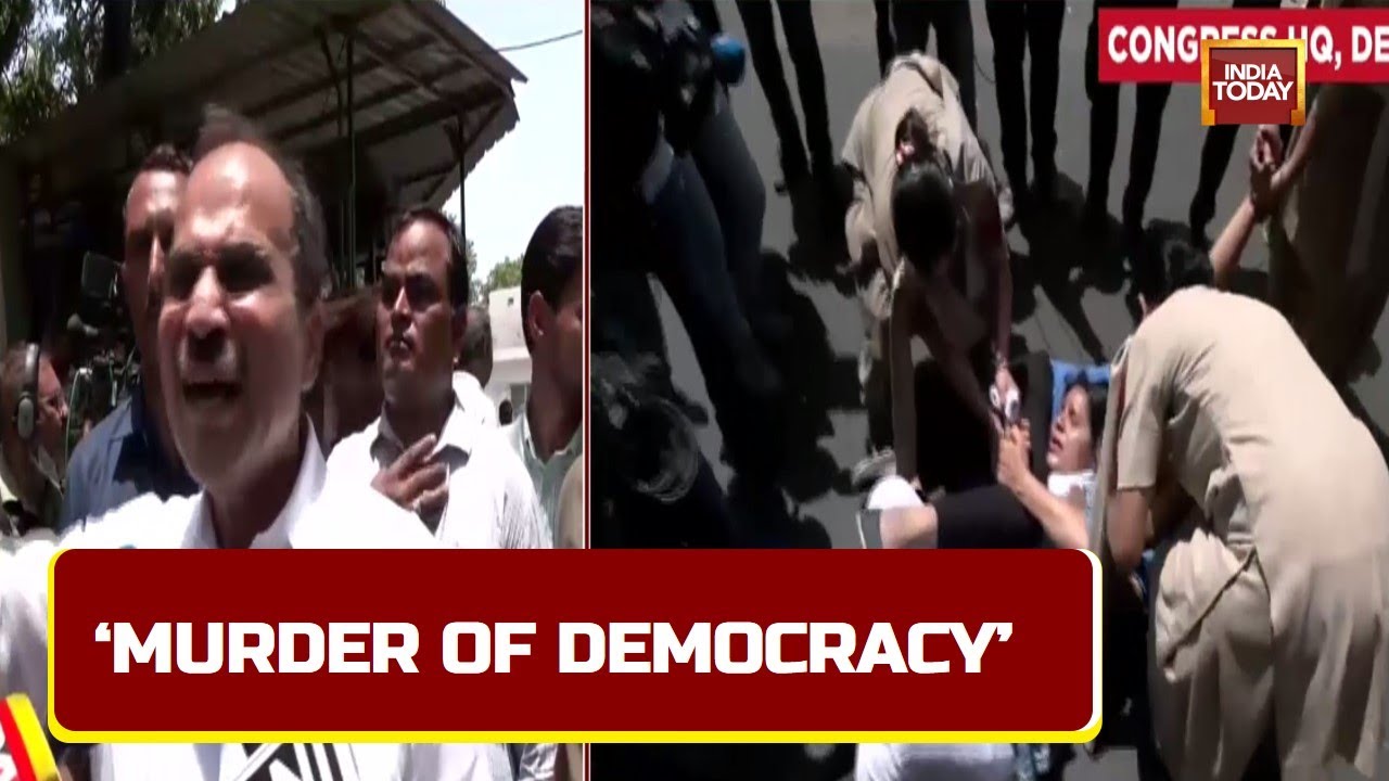 'Govt Bulldozing Democracy': Adhir Ranjan After Congress Workers Detained| Rahul Gandhi In ED Office