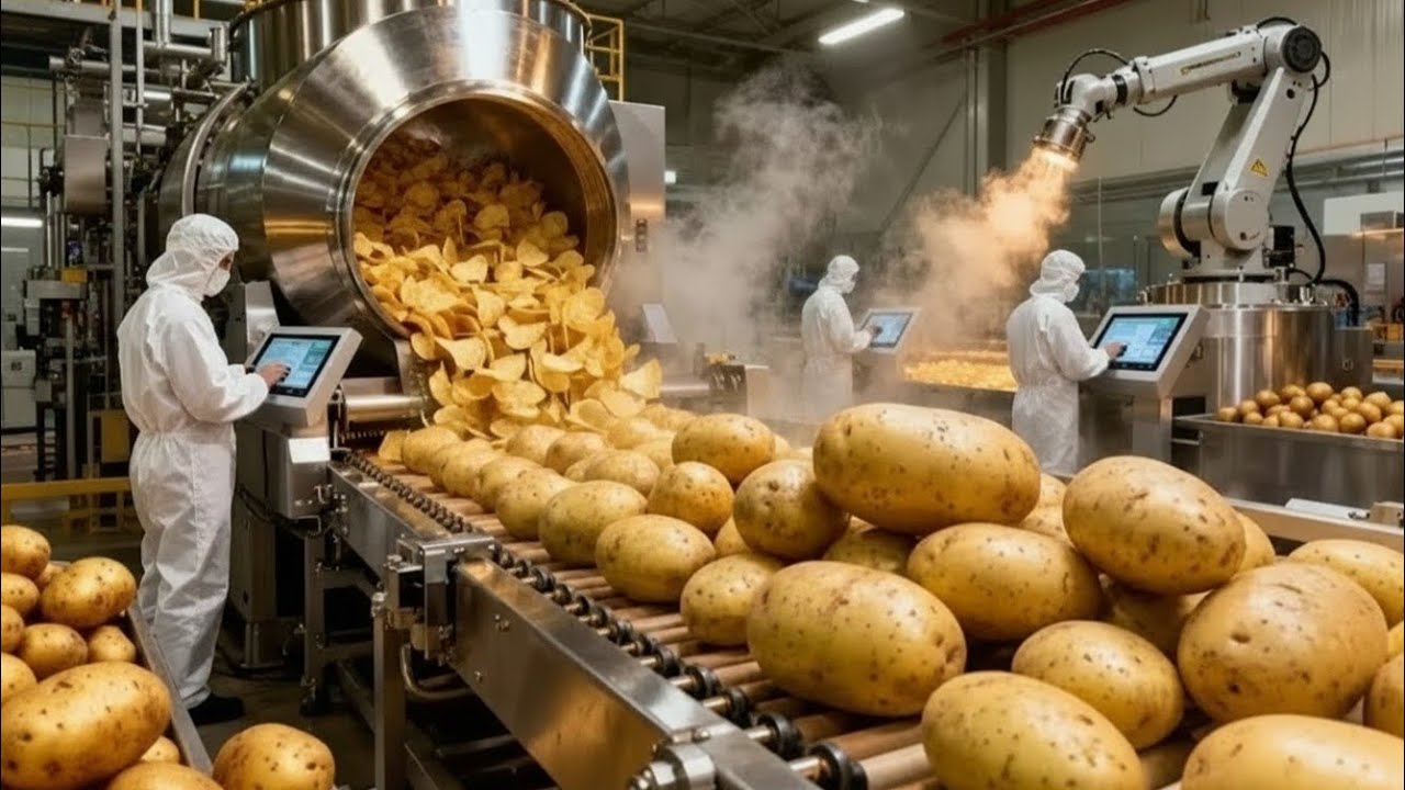 Potato Chips Making Process vs Factory Secrets Crispy Crunch You Must See 🍟