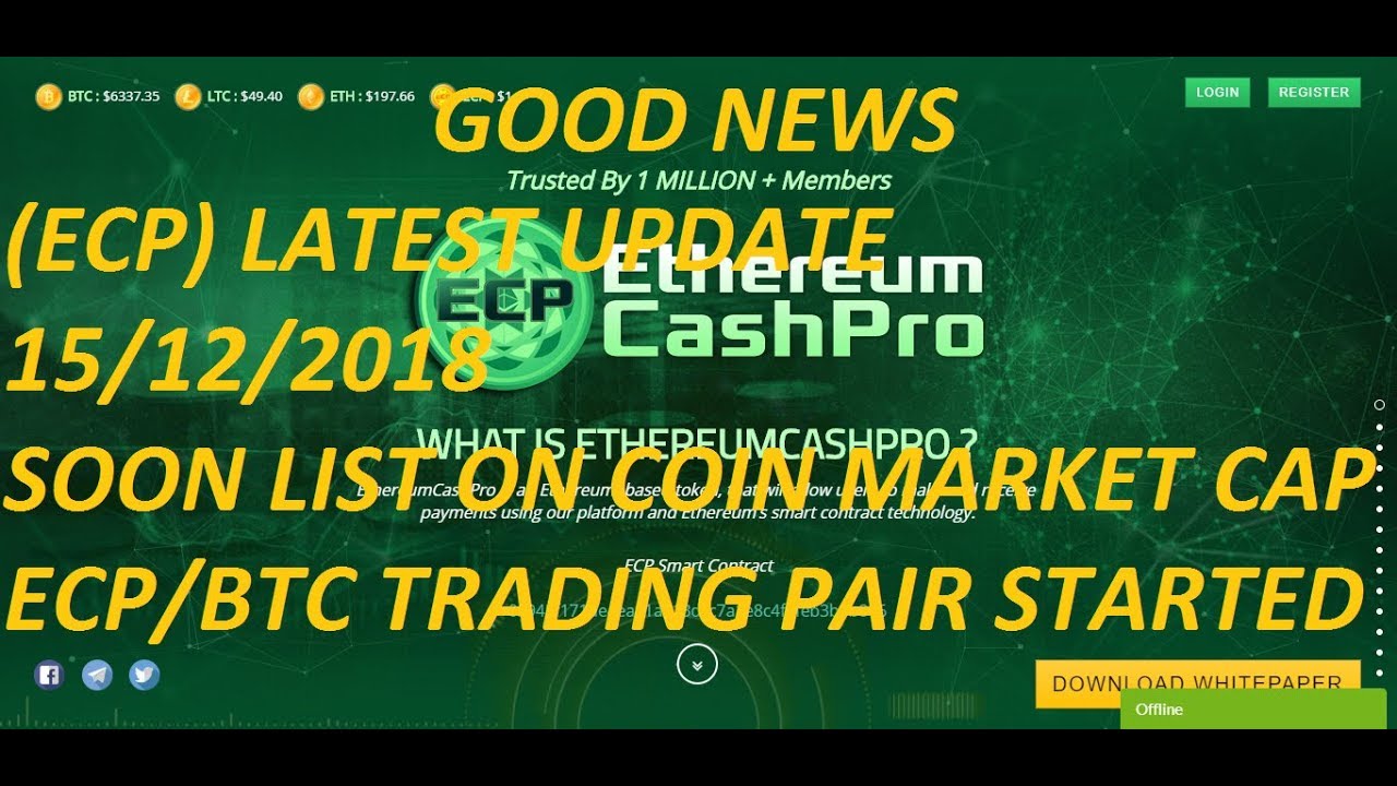 ETHEREUM CASH PRO LATEST UPDATE 15/12/2018