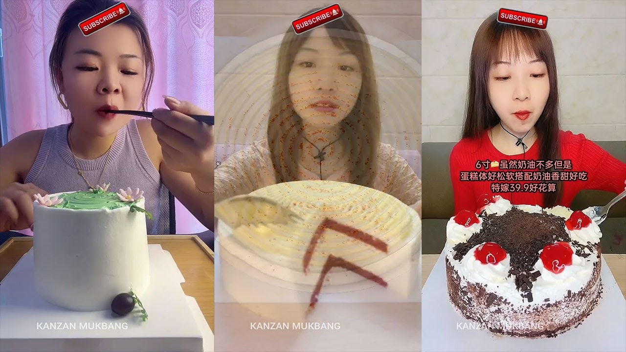 ASMR Chinese Eating Cheecake, Cream Cake || Kwai Dessert Mukbang