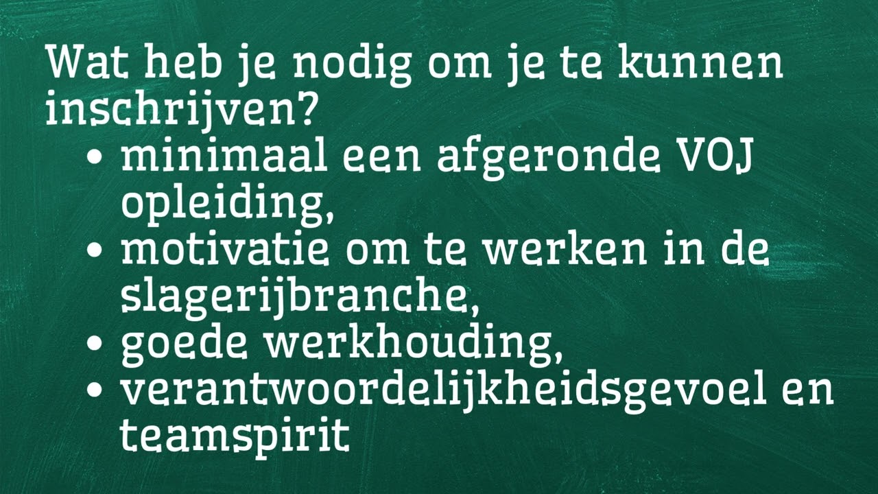Sector Voedselverwerking - Opleiding Medewerker Slagerij