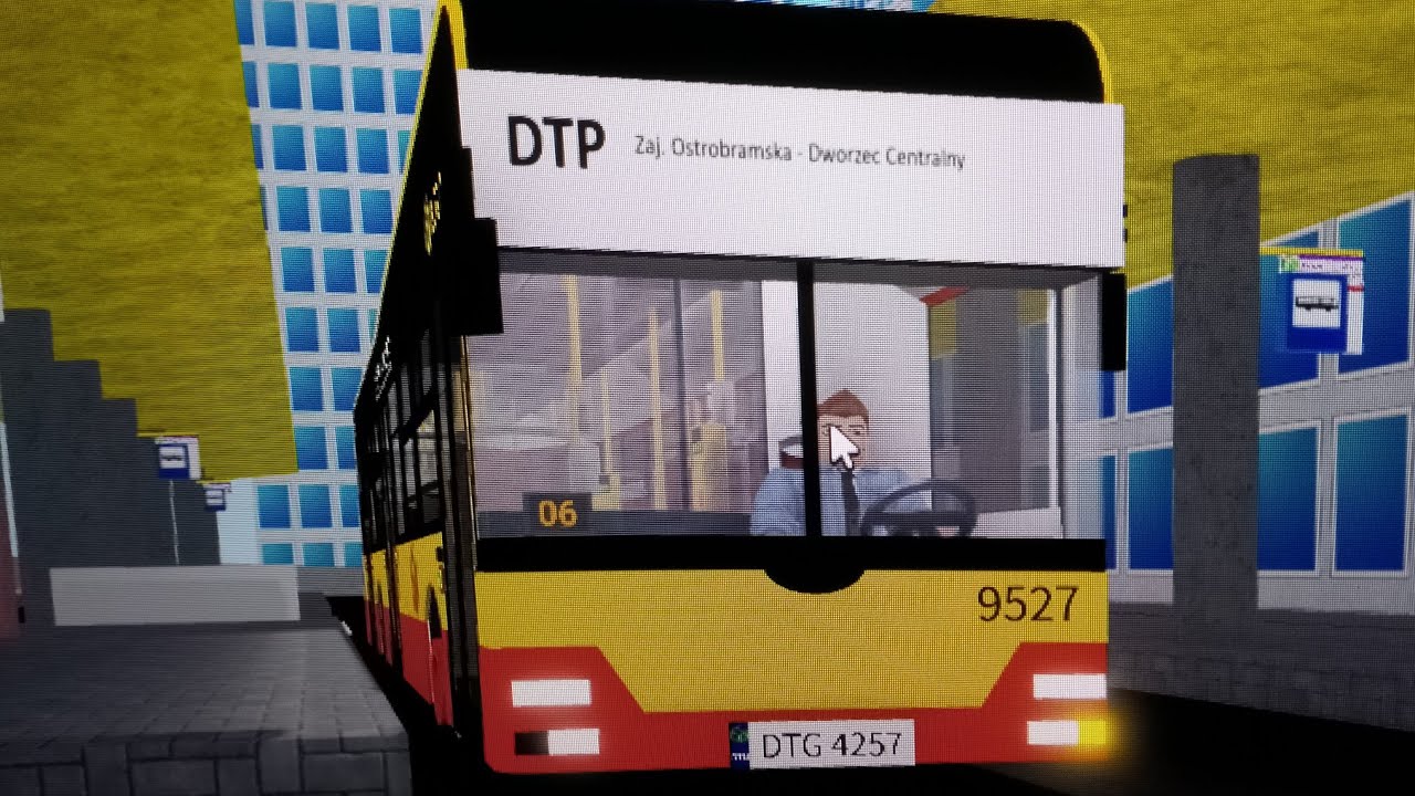 Roblox DTG2 Autobus DTP Kier. Zajezdnia Ostrobramska MAN NL253 Lions's City Hybrid #9527