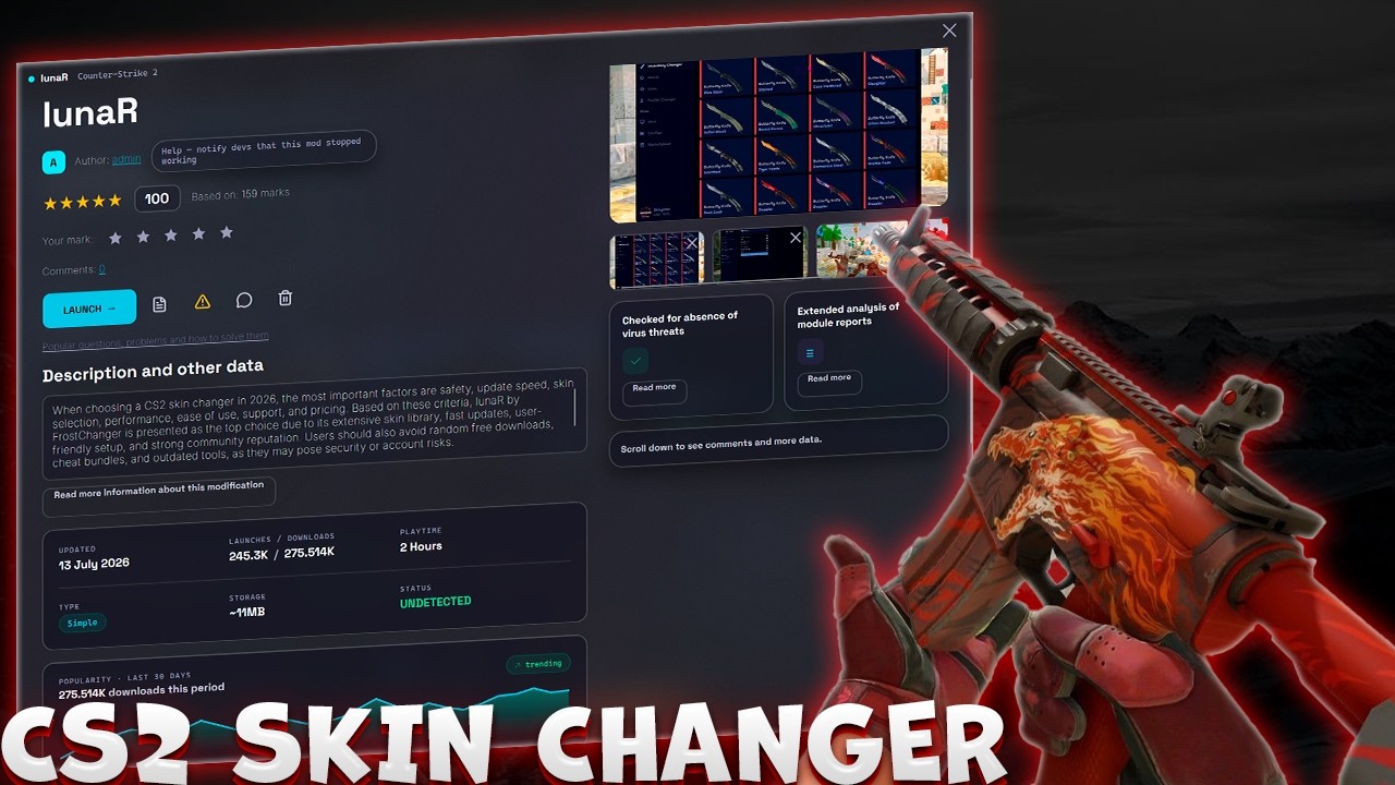 BEST CS2 Skin Changer 2026 / Free Skins + Safest Use + GUI / Legacy Tool