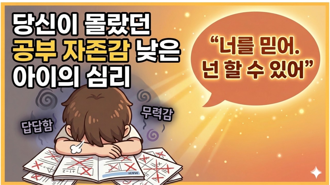 공부 자존감이 낮은 아이의 특징 – '할 수 있다'는 믿음을 심어주는 부모의 말공부