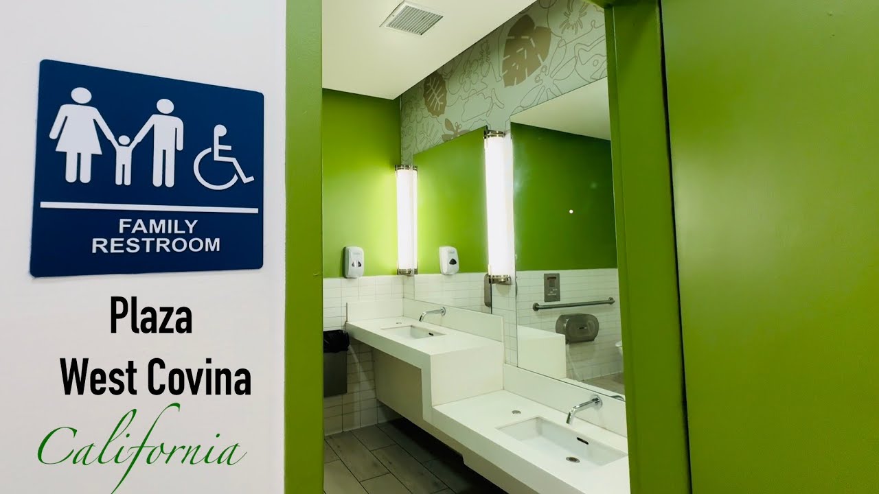 Women’s, Family, Men’s Mall Restrooms Tour & Toilet Flush | XLerator & 9kJ | Plaza West Covina, CA 