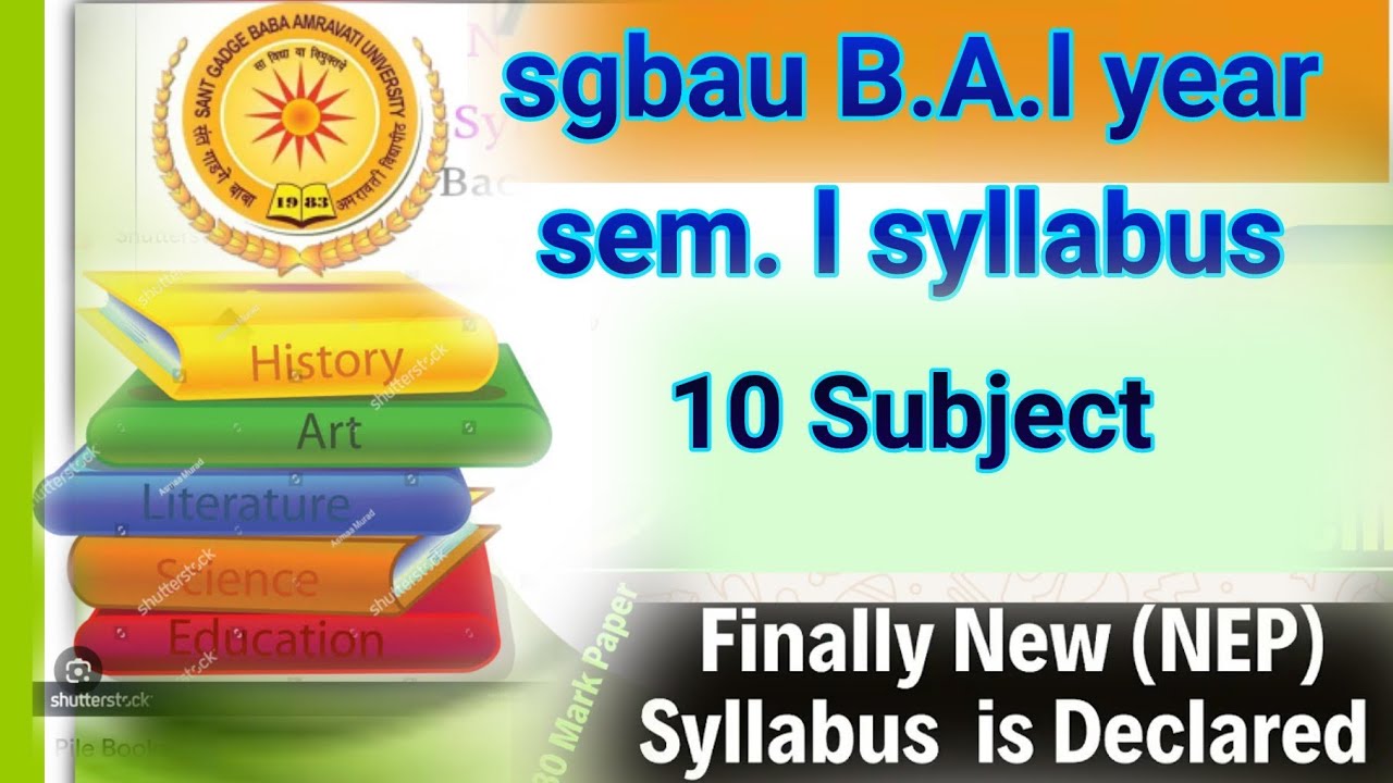 Sant gadge Baba Amravati University B.A.l year syllabus l NEP New syllabus 2024