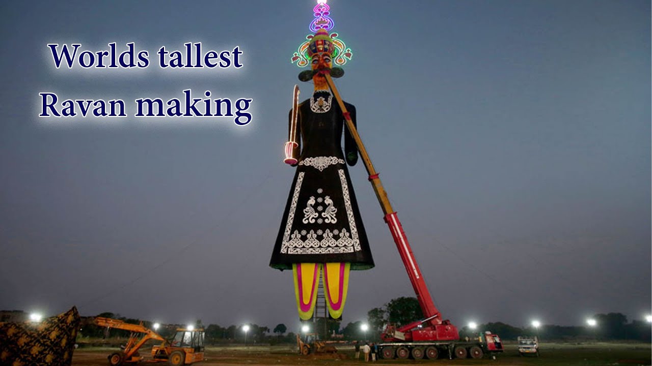 World's Tallest Ravan Ever Making in Sector 5 Panchkula Chandigarh | Rawan making video