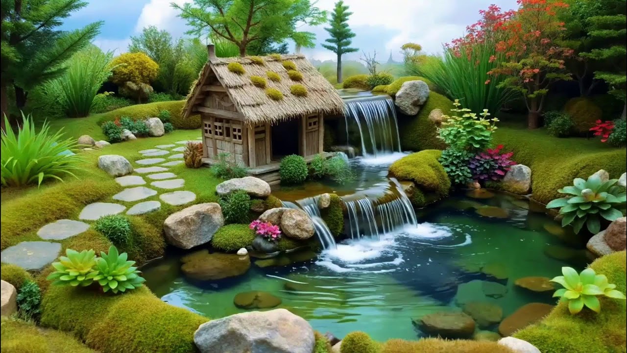 Relaxing Music Gentle Water Flow| Nature Scene for Inner Peace