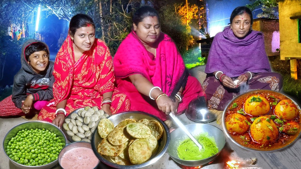 বোন ও ভাগ্নী নৈত্রী এসেছে তাই কড়াই শুটির কচুরি ও হোটেল স্টাইলে ডিম কষা বানালাম।Pea Kachori,Egg Kari