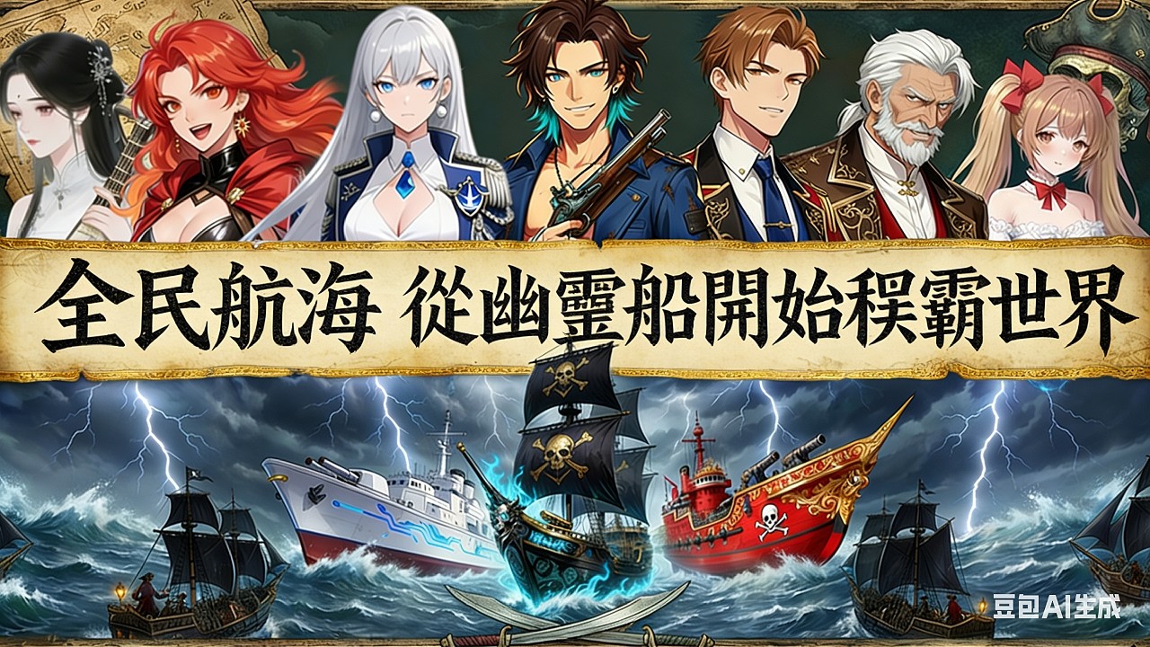 《全民航海：從幽靈船開始稱霸世界》🔥【全民航海時代來襲！撿到廢棄幽靈船，從雜魚船長逆襲稱霸七大洋！】🔥