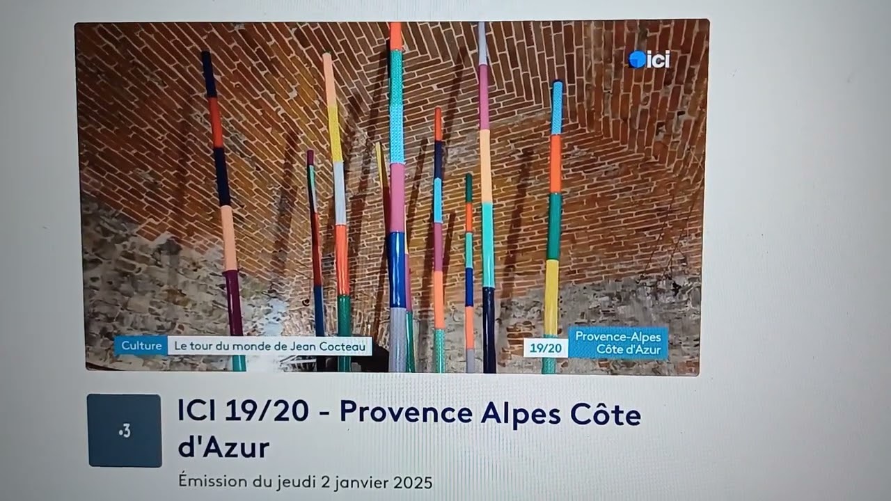 Interview Mich&egrave;le Kleijnen Mus&eacute;e Cocteau Menton FR3 02 Janvier 2025