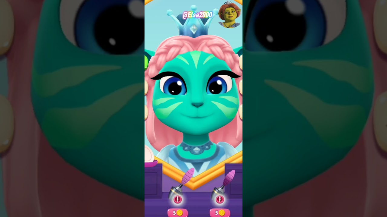💜💙💚 Fiona (Shrek) 💚💜💙 New Update Episode - My Talking Angela 2 🩷💛🧡 #mytalkingangela2 #cosplay