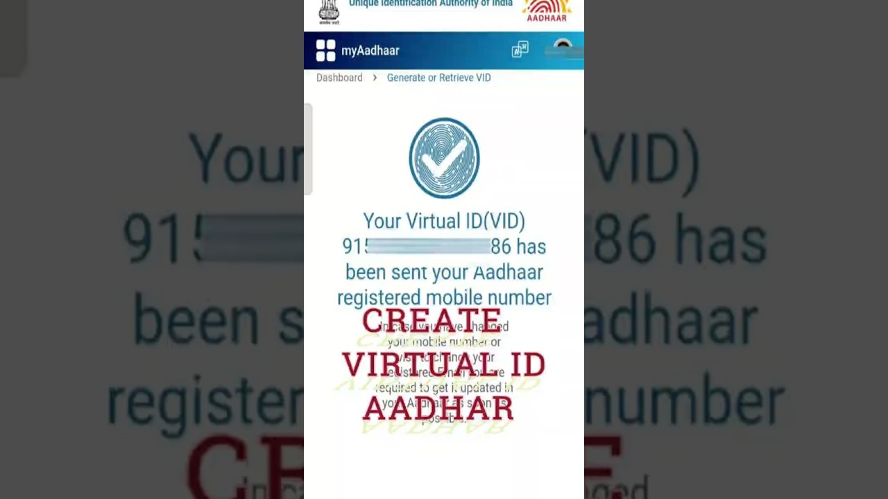 How to Create Virtual Id in Aadhar | Virtual Id Guide | Create Virtual ID Aadhar