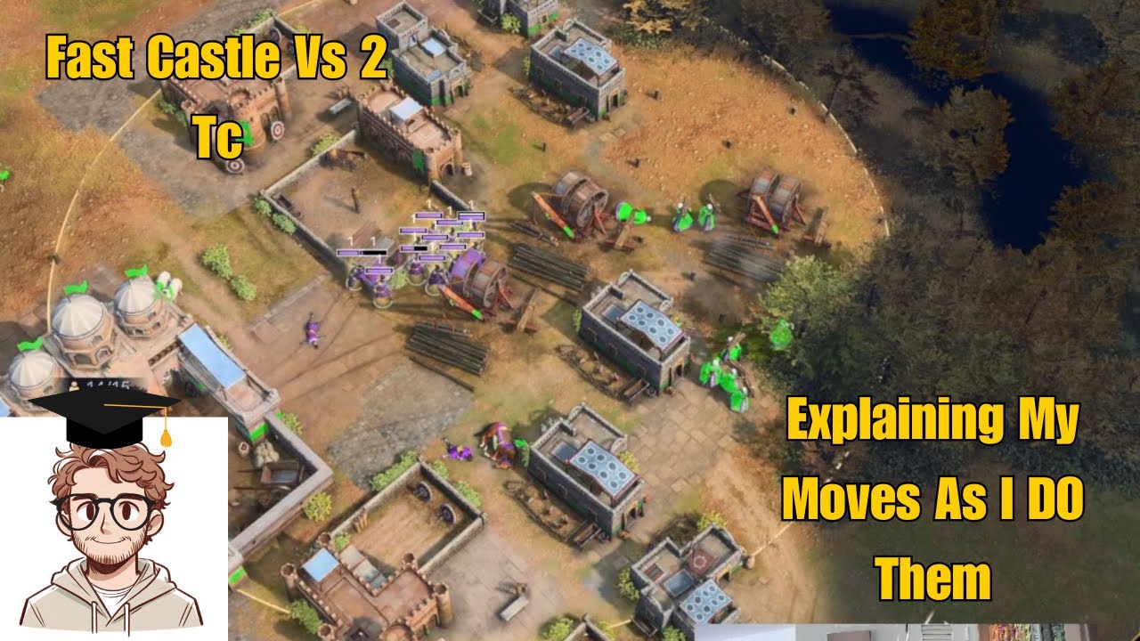 Explaining While I Play AOE IV - Fast Castle Japan Vs. 2 TC