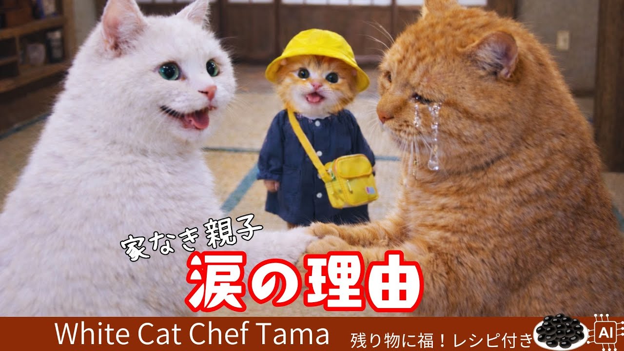 【タマのごはん処】家なき親猫、号泣の理由！あなたに会えて良かった！