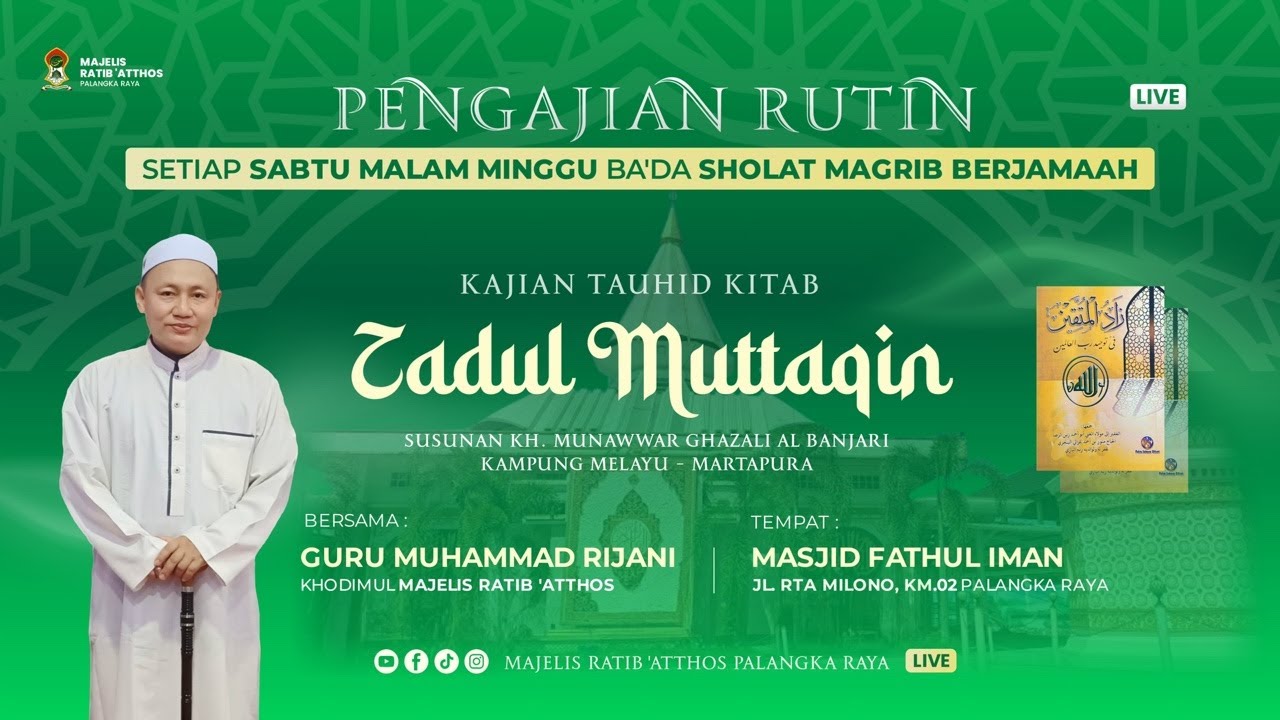 [LIVE] KAJIAN TAUHID KITAB ZADUL MUTTAQIN | GURU  MUHAMMAD RIJANI