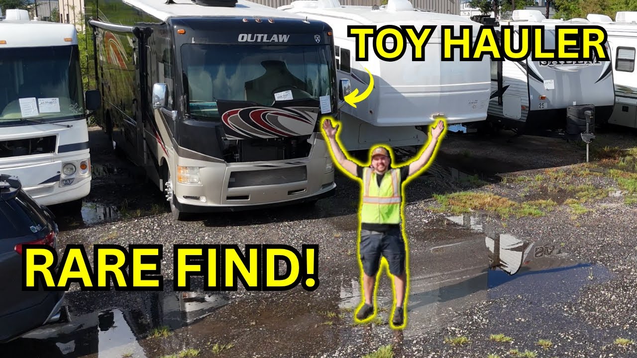 Rare Find! A Flooded Out RV Toy Hauler Could It Go Cheap?