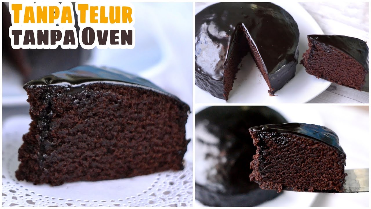 Kue Coklat Lembut Tanpa Telur, Tanpa Oven, Tanpa Mixer, Takaran Sendok