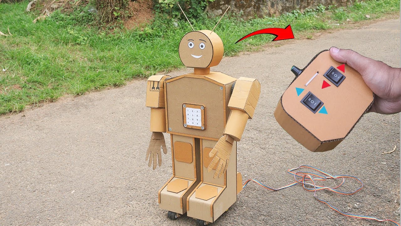 how to make a robot using cardboard / AMAZING RC ROBOT FROM CARDBOARD