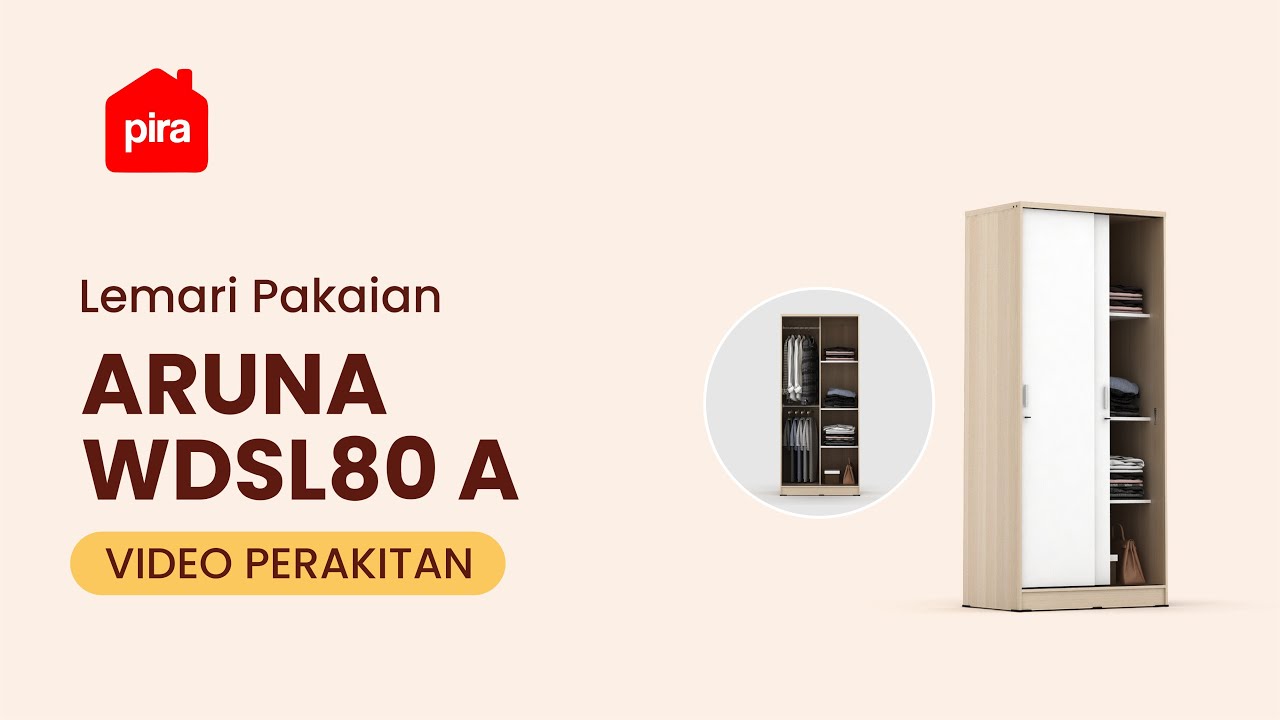 Tutorial Perakitan Pira Metropolis OX - Aruna WDSL80 Lemari Pakaian Pintu Geser / Sliding
