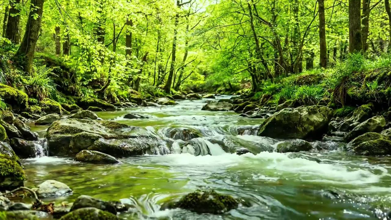 Soothing Streams and Birds Singing, Natural Sounds for Healing Mind, Relaxation, and Meditation