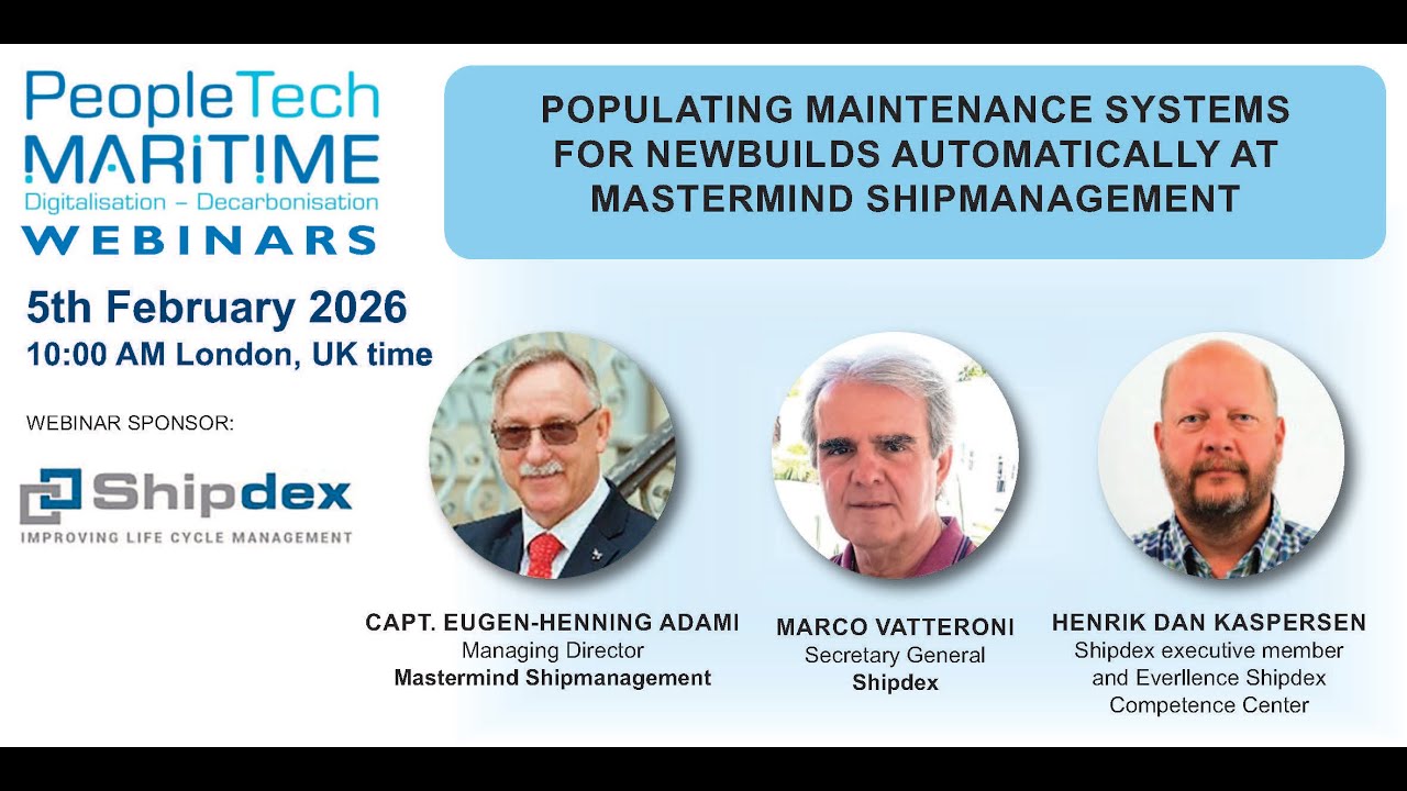 Populating maintenance systems for newbuilds automatically at Mastermind Shipmanagement