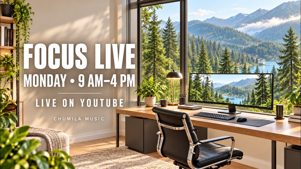 Deep Focus Music LIVE 🎧 7 Hours for Work, Study & Productivity