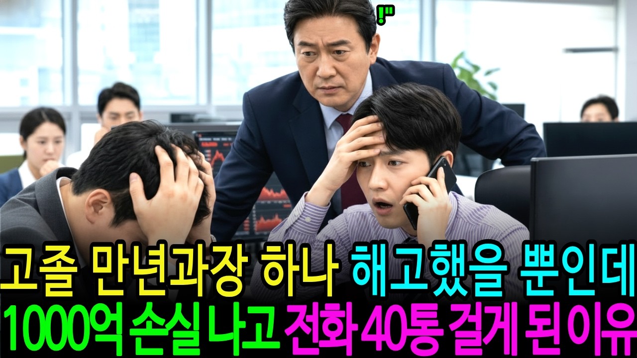 고졸 만년과장 정리해고한 회사가 40통 전화를 걸게 된 충격적인 이유#직장인스토리#회사이야기#사이다스토리#인생스토리#감동사연