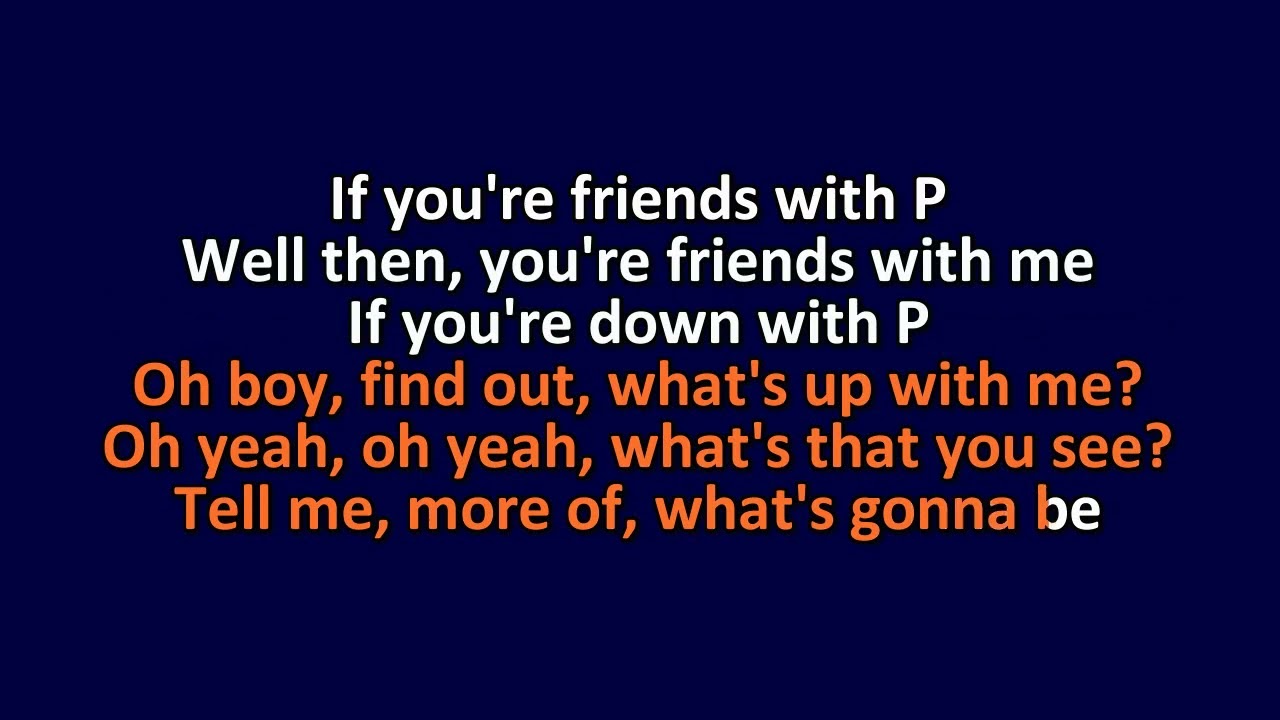 The Rentals - Friends Of P - Karaoke Instrumental Lyrics - ObsKure